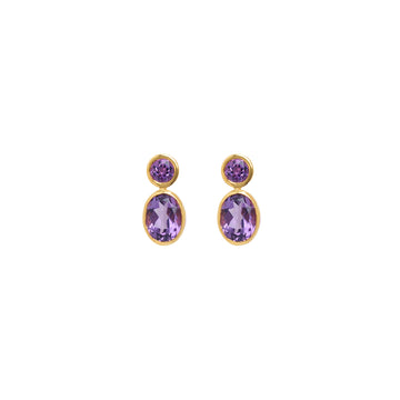 Celestial oval earrings